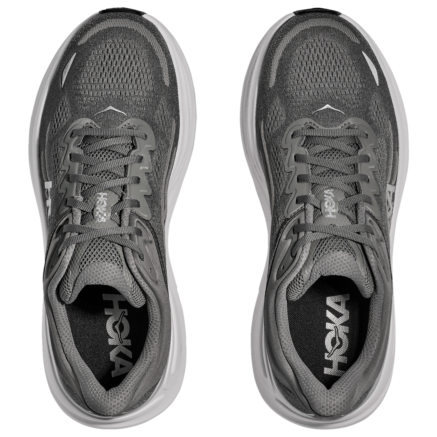 HOKA Bondi 9 - Men's - Silver/Grey