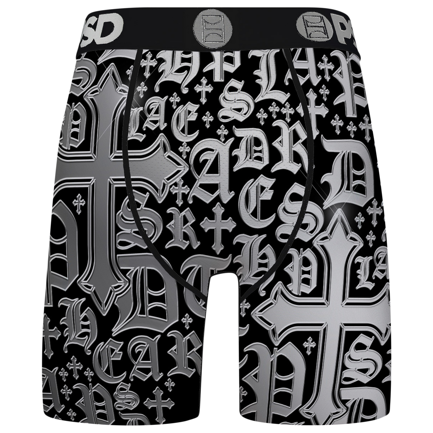 PSD Chrome Letters Briefs - Men's - Silver/Black