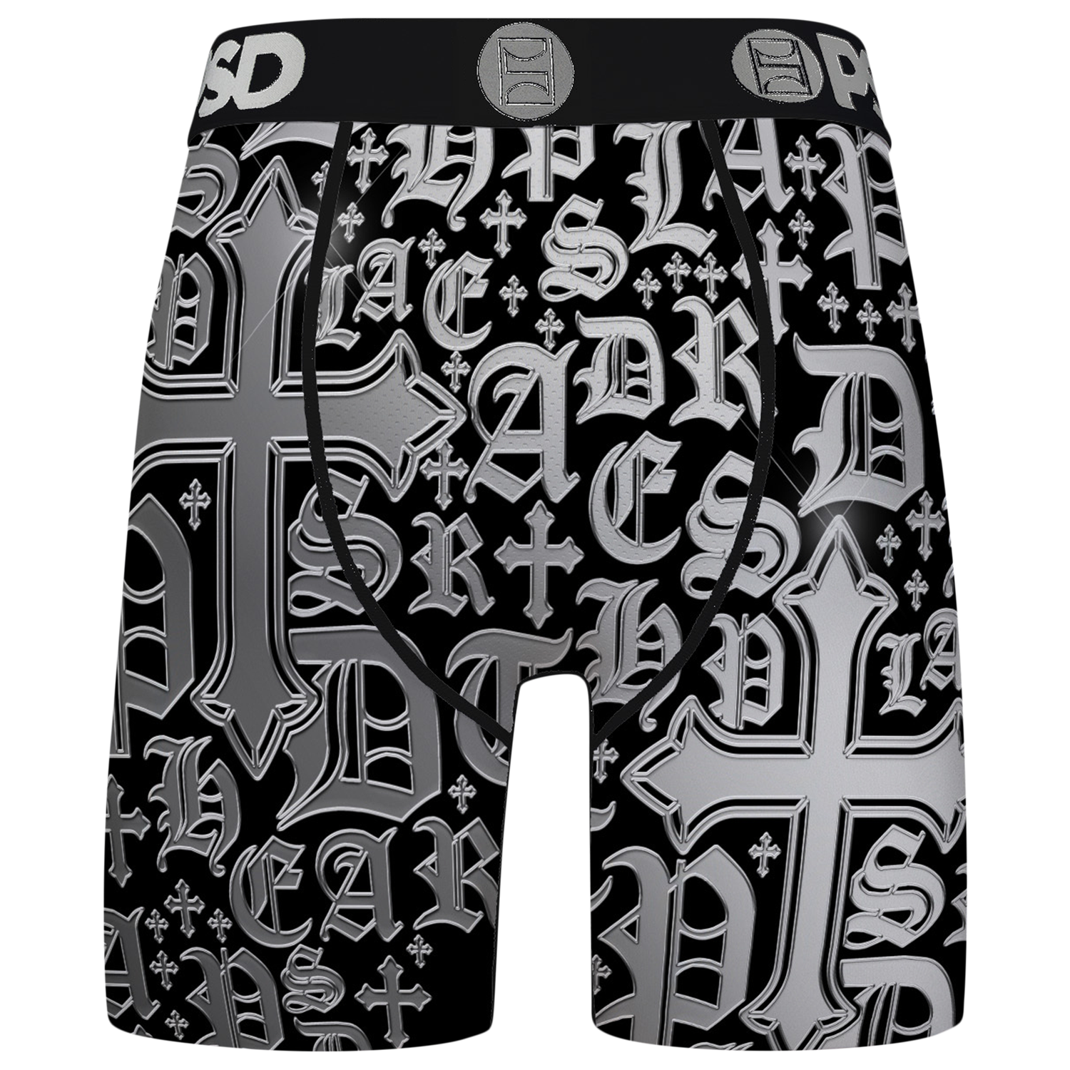 PSD Chrome Letters Briefs - Men's - Silver/Black