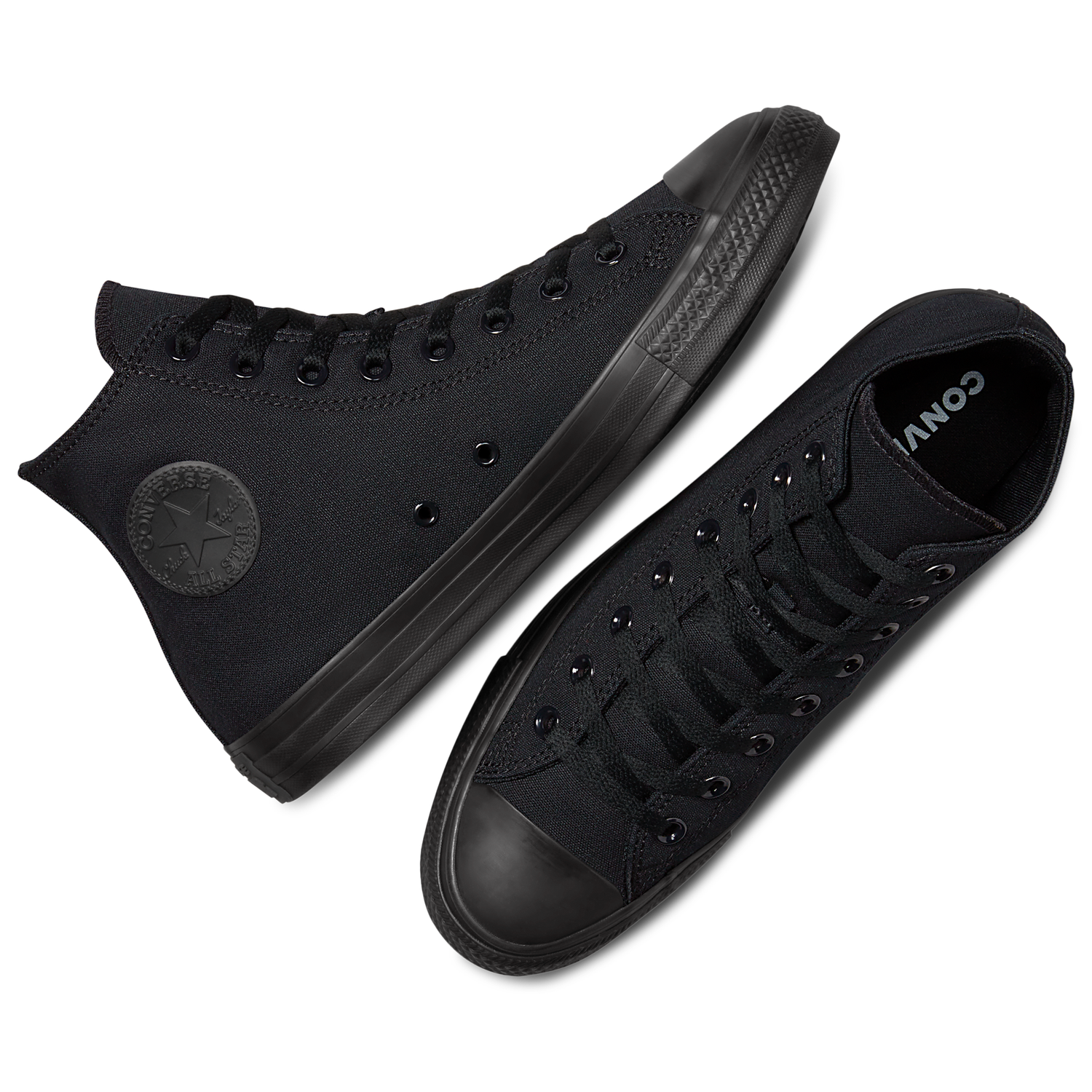 Converse All Star High Top - Men's - Black Monochrome/Black