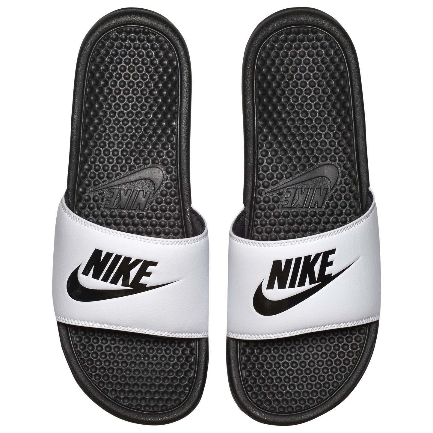 Nike Benassi JDI Slides - Men's - White/Black