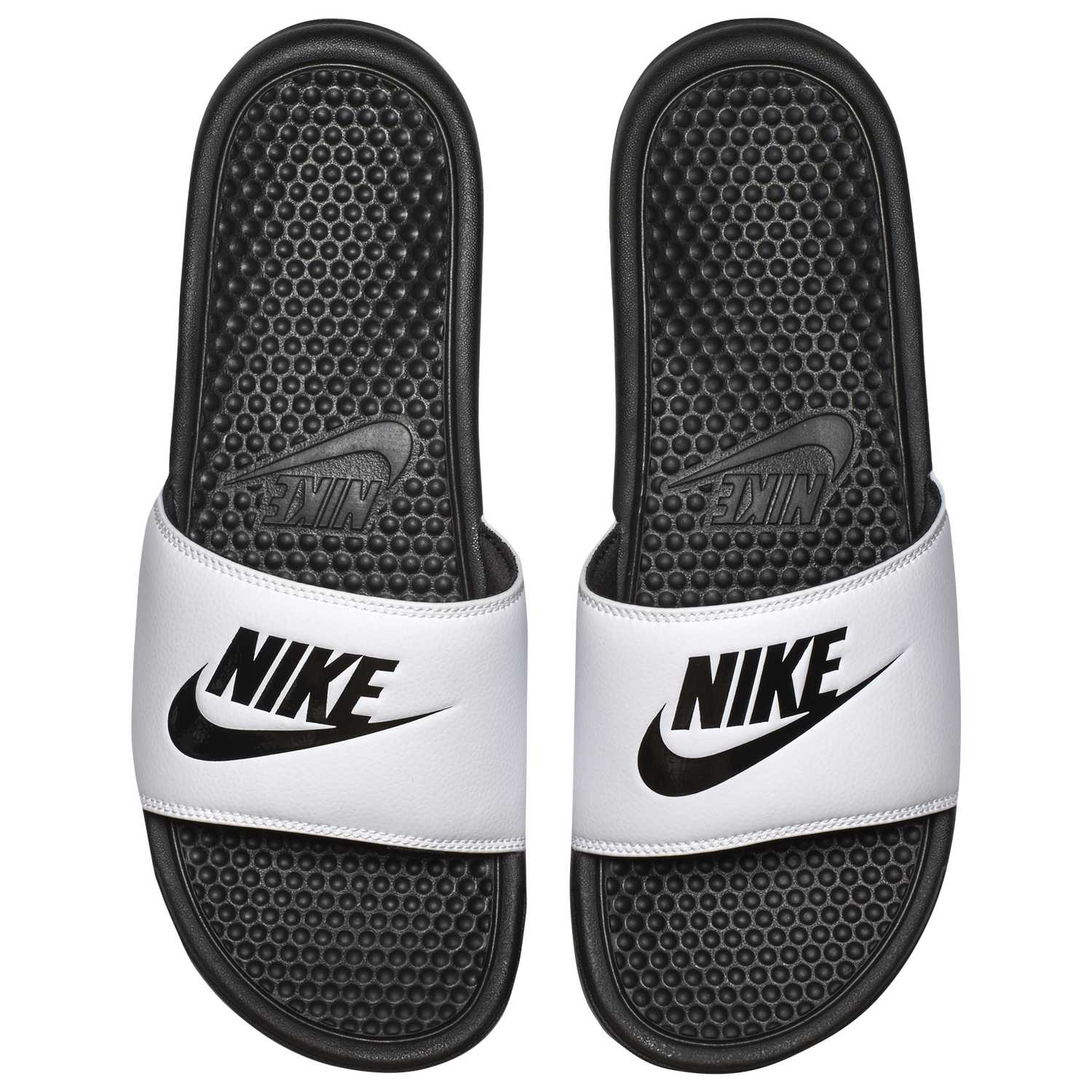 Nike Benassi JDI Slides - Men's - White/Black