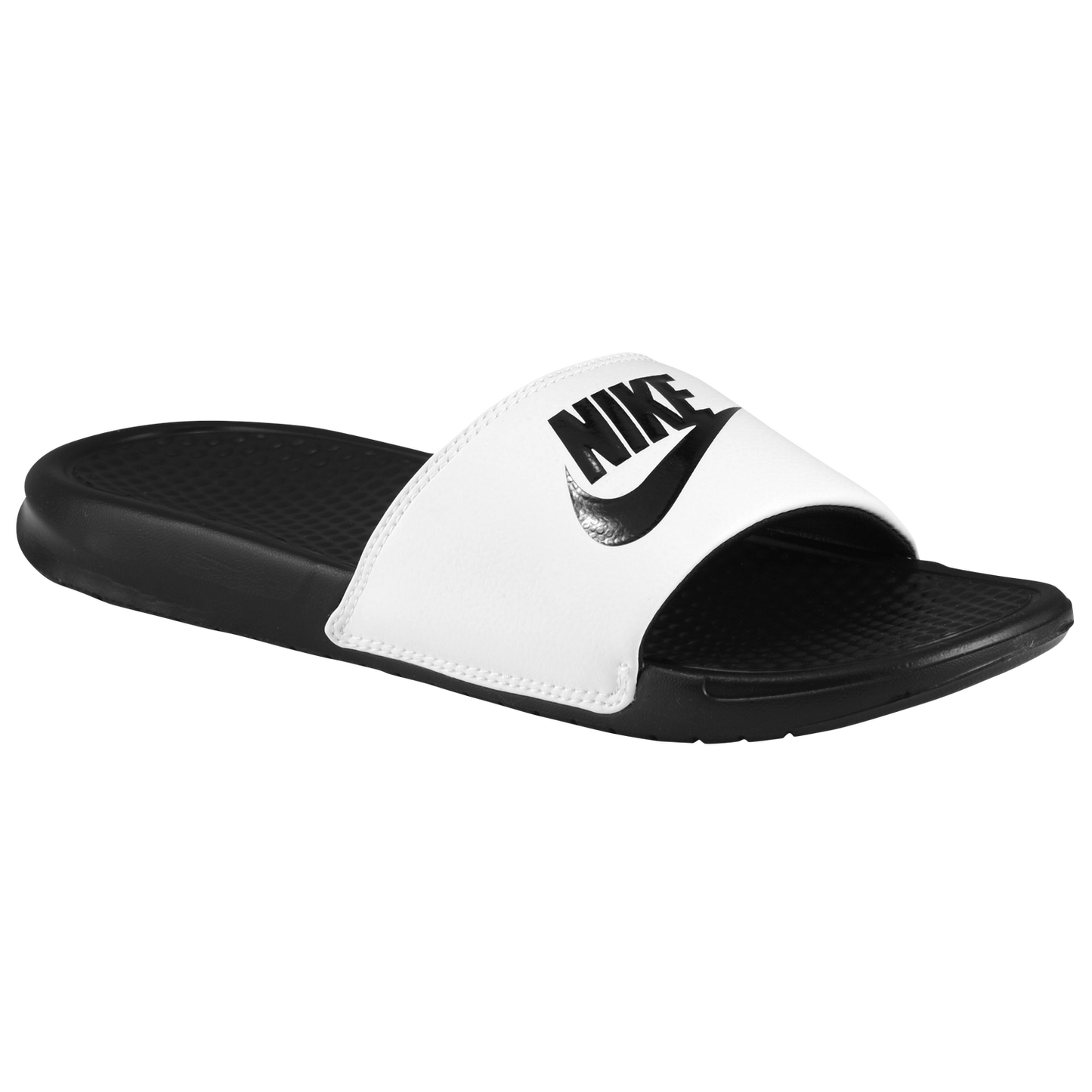 Nike Benassi JDI Slides - Men's - White/Black
