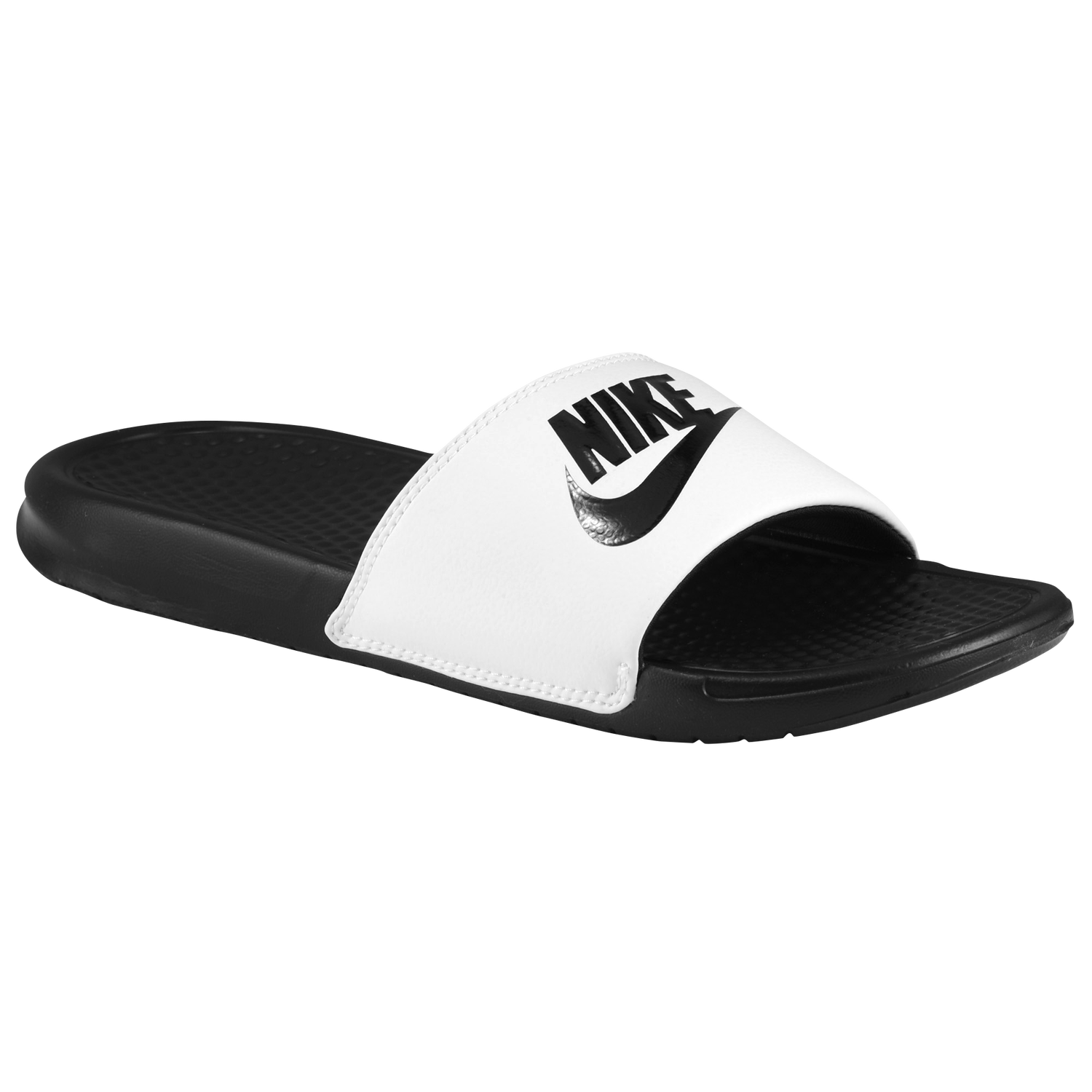 Nike Benassi JDI Slides - Men's - White/Black