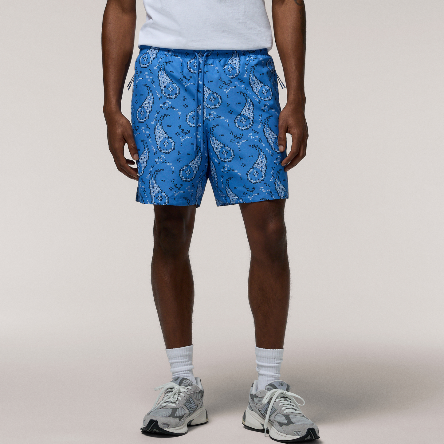 LCKR AA Nylon Shorts - Men's - Regatta/Crosshatch Paisley