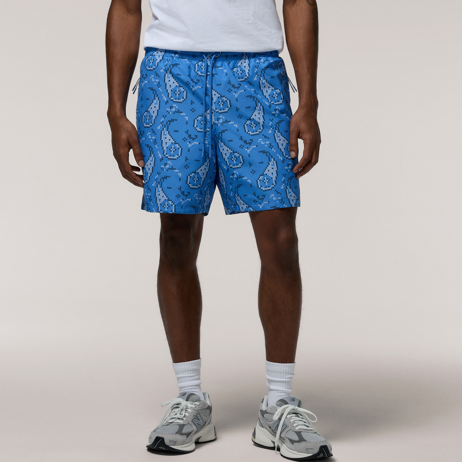 LCKR AA Nylon Shorts - Men's - Regatta/Crosshatch Paisley