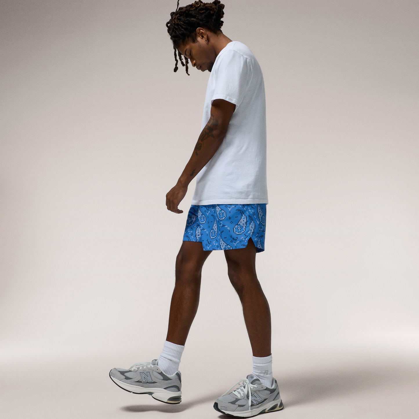 LCKR AA Nylon Shorts - Men's - Regatta/Crosshatch Paisley