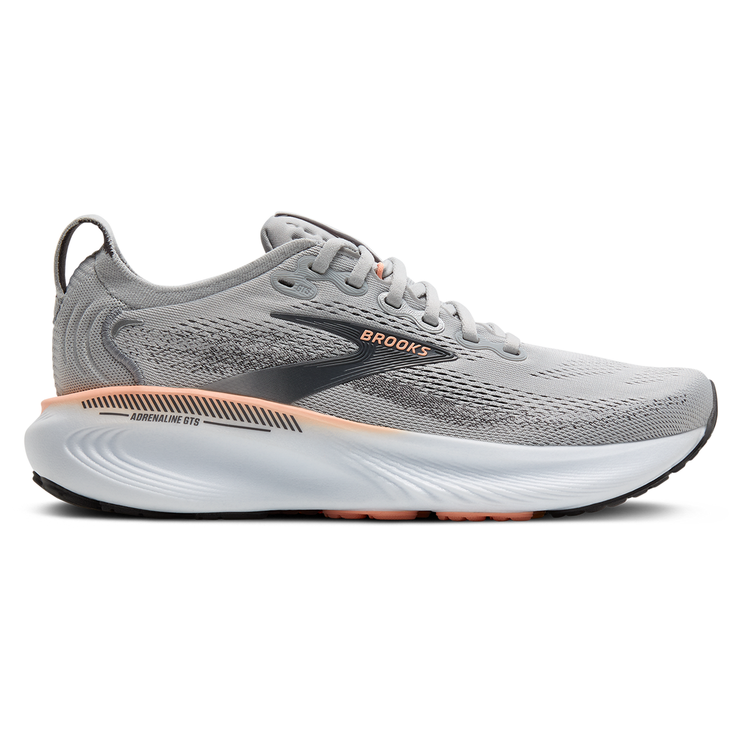 Brooks Adrenaline GTS 25 - Women's - Grey/Blackened Pearl/Coral