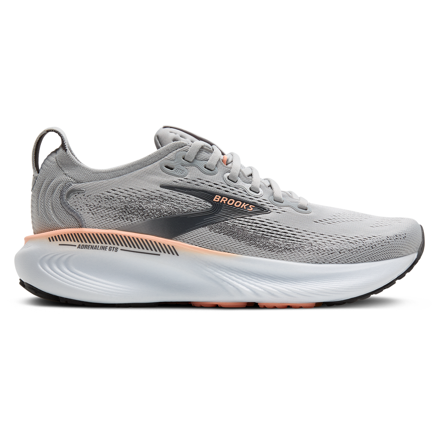 Brooks Adrenaline GTS 25 - Women's - Grey/Blackened Pearl/Coral