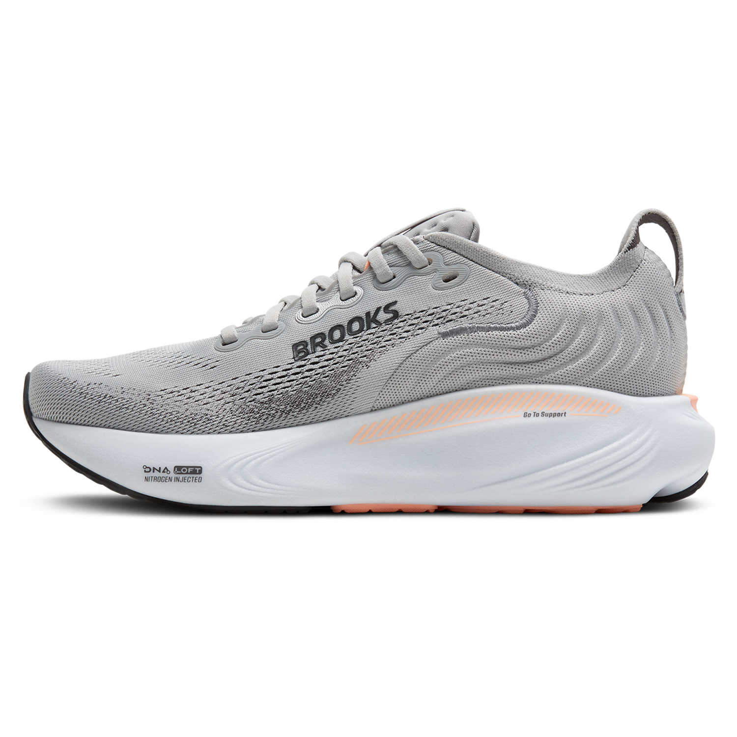 Brooks Adrenaline GTS 25 - Women's - Grey/Blackened Pearl/Coral