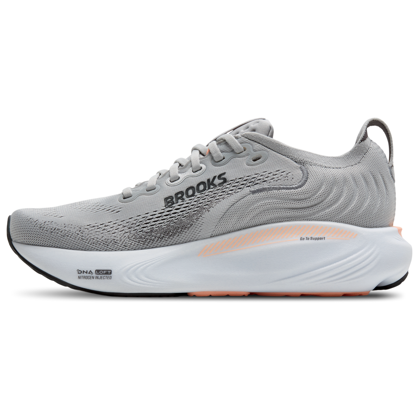 Brooks Adrenaline GTS 25 Wide - Women's - Grey/Blackened Pearl/Coral