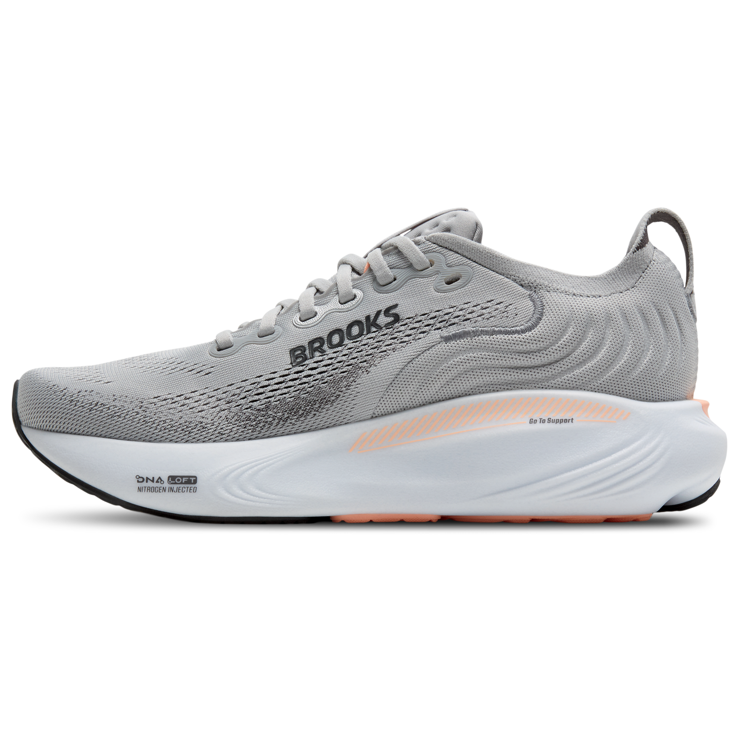 Brooks Adrenaline GTS 25 Wide - Women's - Grey/Blackened Pearl/Coral
