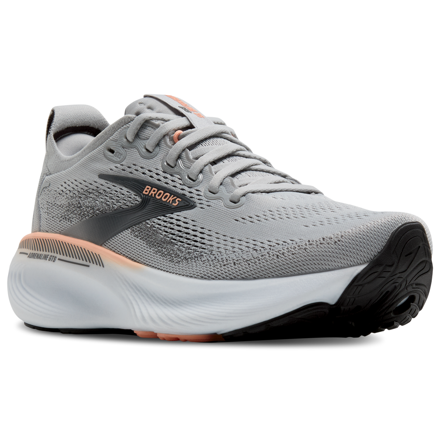 Brooks Adrenaline GTS 25 Wide - Women's - Grey/Blackened Pearl/Coral
