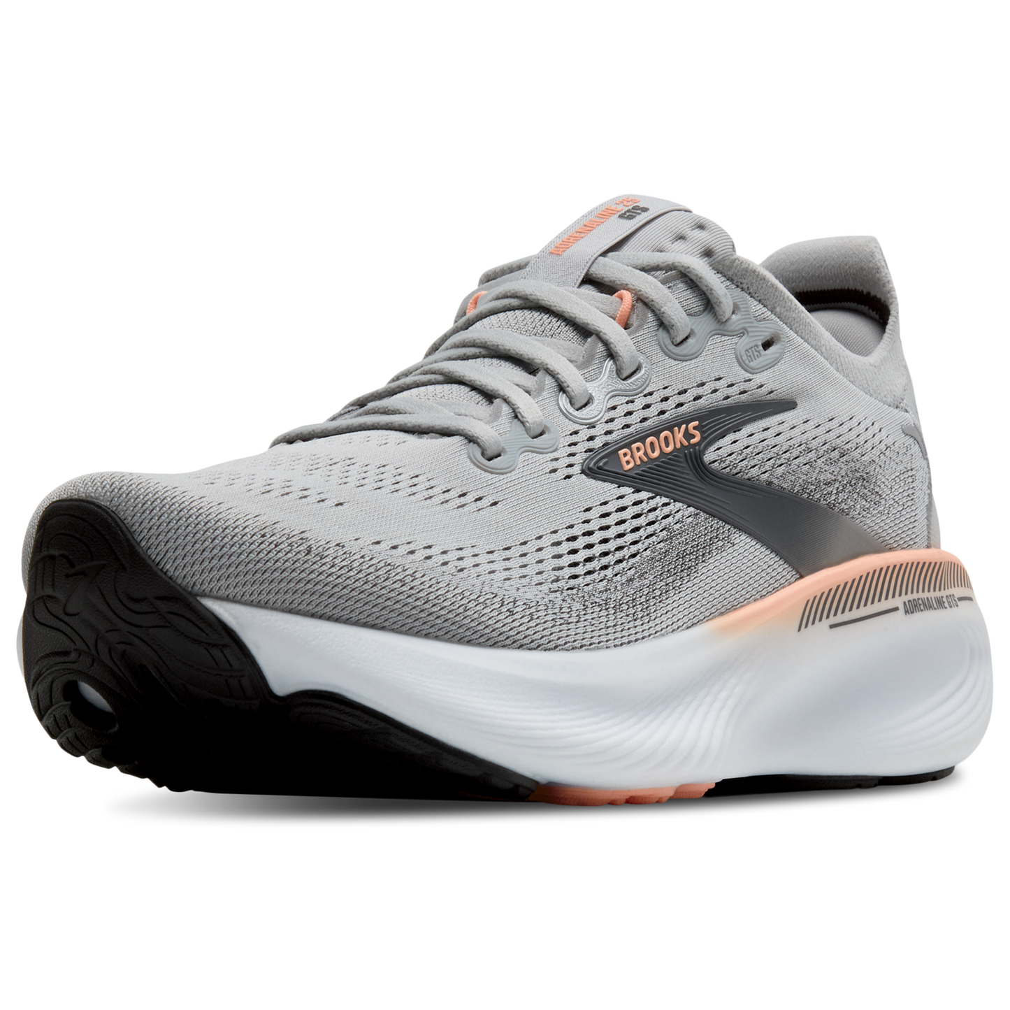 Brooks Adrenaline GTS 25 Wide - Women's - Grey/Blackened Pearl/Coral