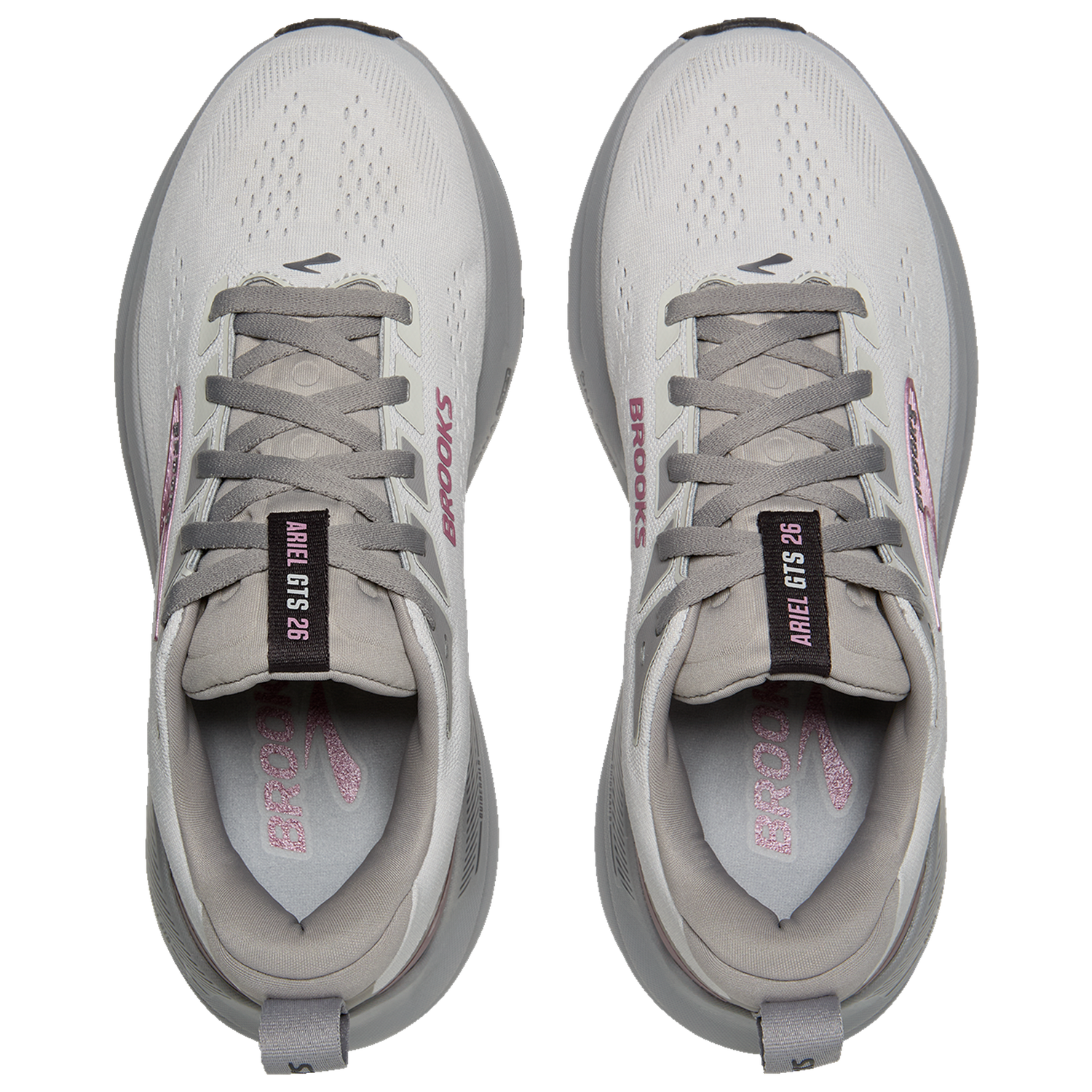 Brooks Ariel GTS 26 - Women's - Oyster Mushroom/Alloy/Pink