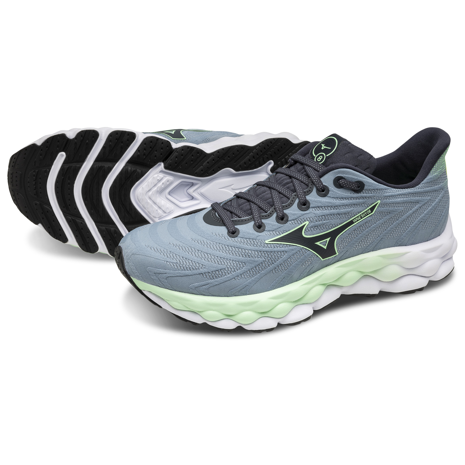 Mizuno Wave Sky 8 - Men's - Citadel/Vintage Indigo