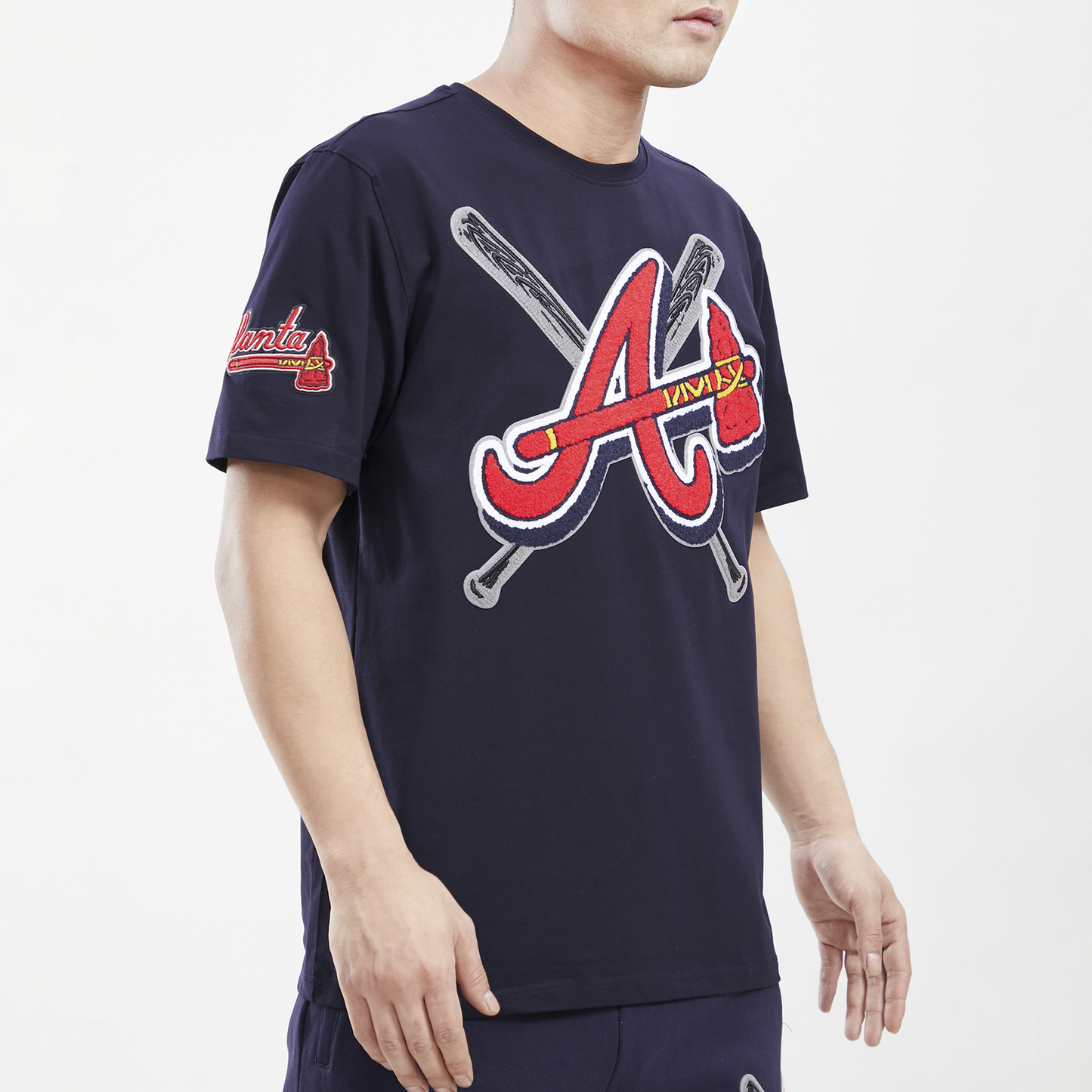 Pro Standard Braves Mash Up T-Shirt - Men's - Midnight Navy