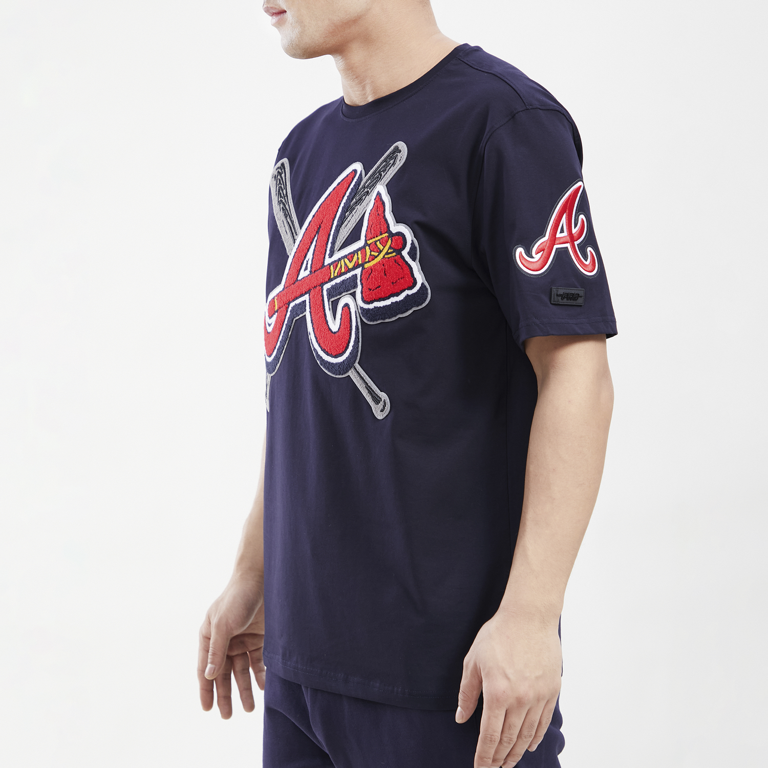 Pro Standard Braves Mash Up T-Shirt - Men's - Midnight Navy