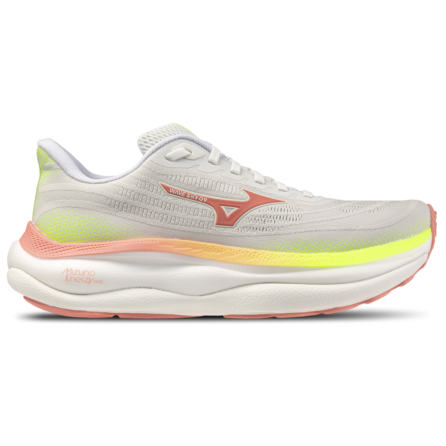 Mizuno Wave Sky 9 Wide - Women's - White/Orange