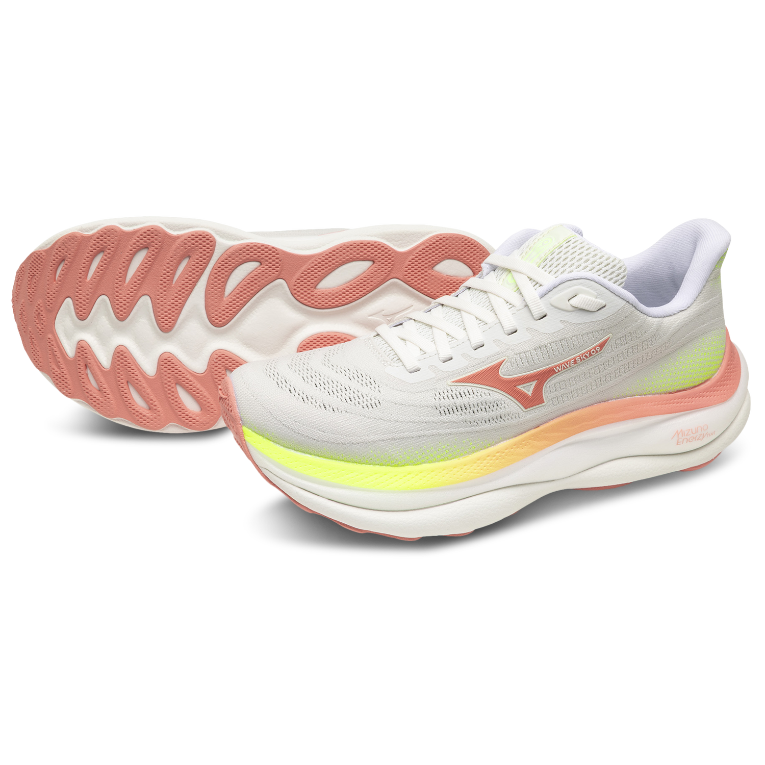 Mizuno Wave Sky 9 Wide - Women's - White/Orange