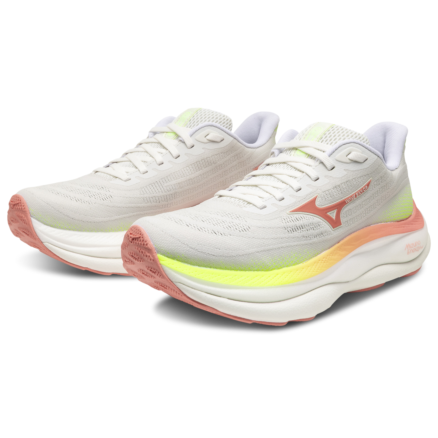 Mizuno Wave Sky 9 Wide - Women's - White/Orange (4532002N)
