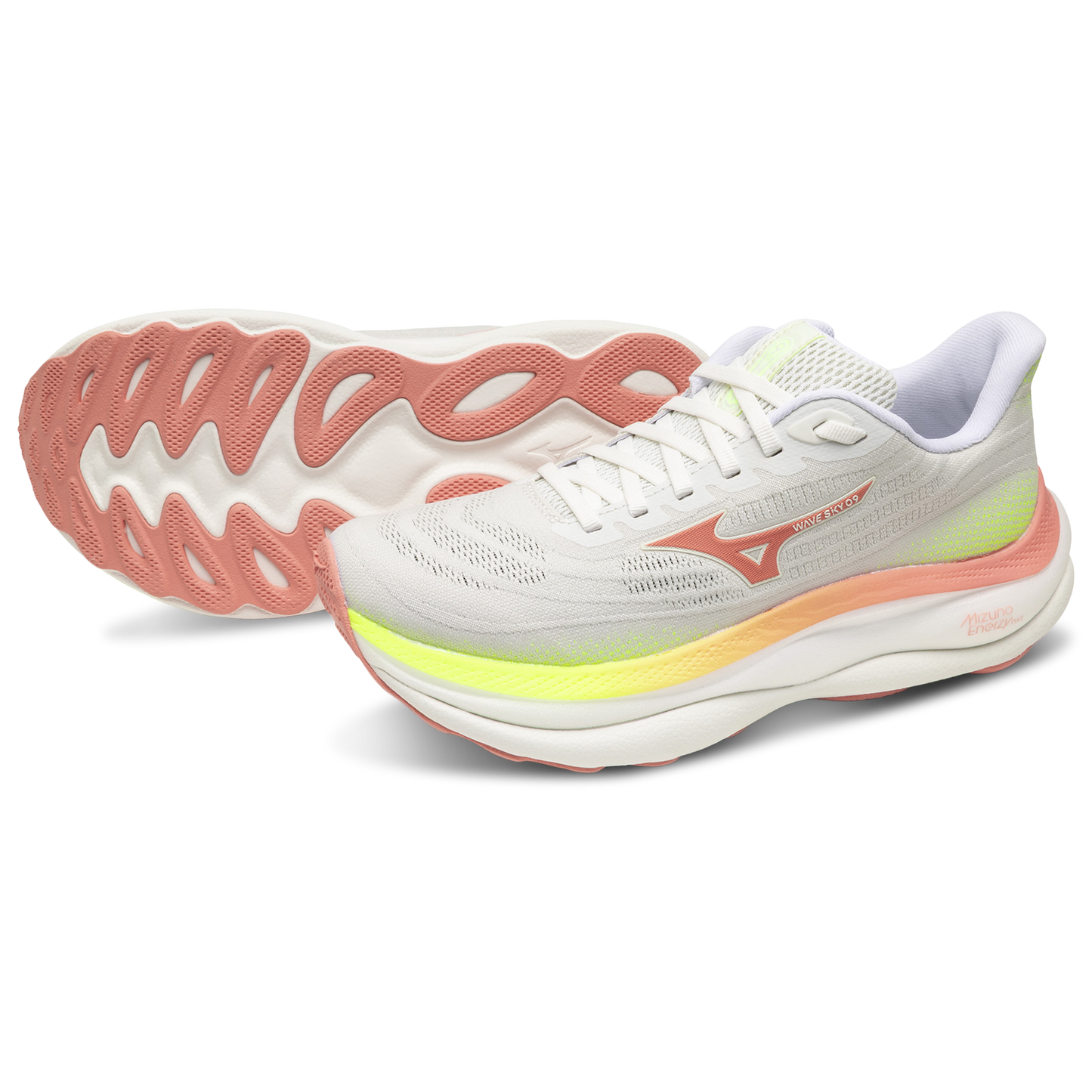 Mizuno Wave Sky 9 Wide - Women's - White/Orange (4532002N)