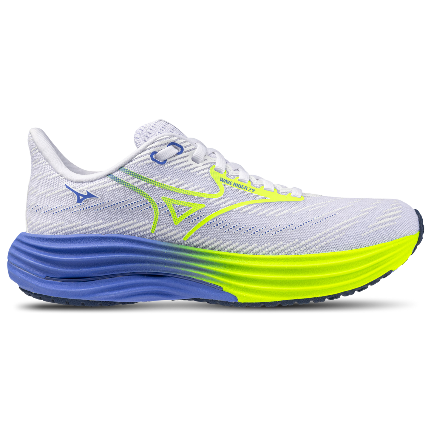 Mizuno Wave Rider 29 Wide - Women's - White/Lightning Yellow