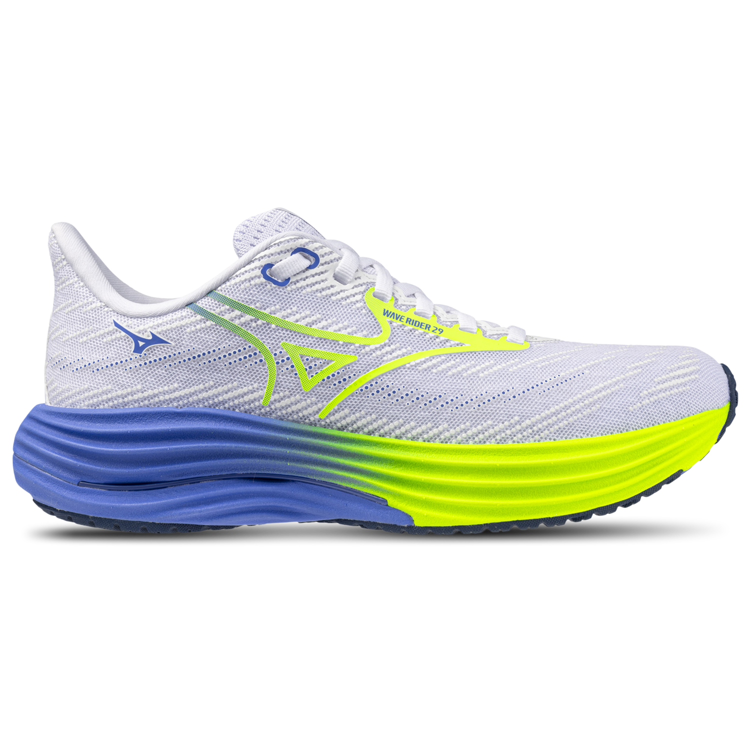 Mizuno Wave Rider 29 Wide - Women's - White/Lightning Yellow