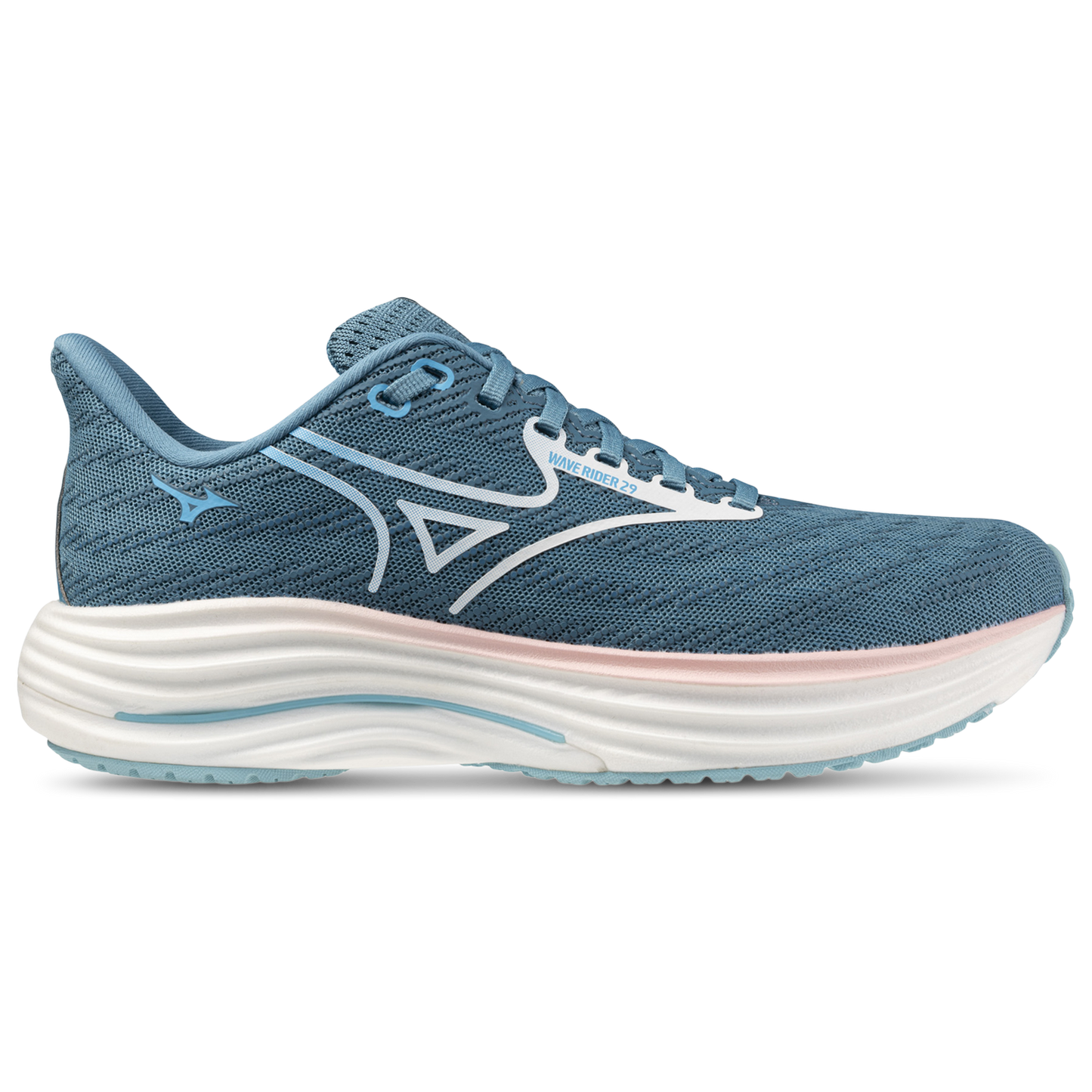 Mizuno Wave Rider 29 Wide - Women's - Larkspur/White