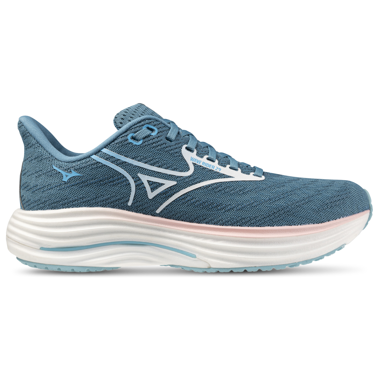 Mizuno Wave Rider 29 Wide - Women's - Larkspur/White