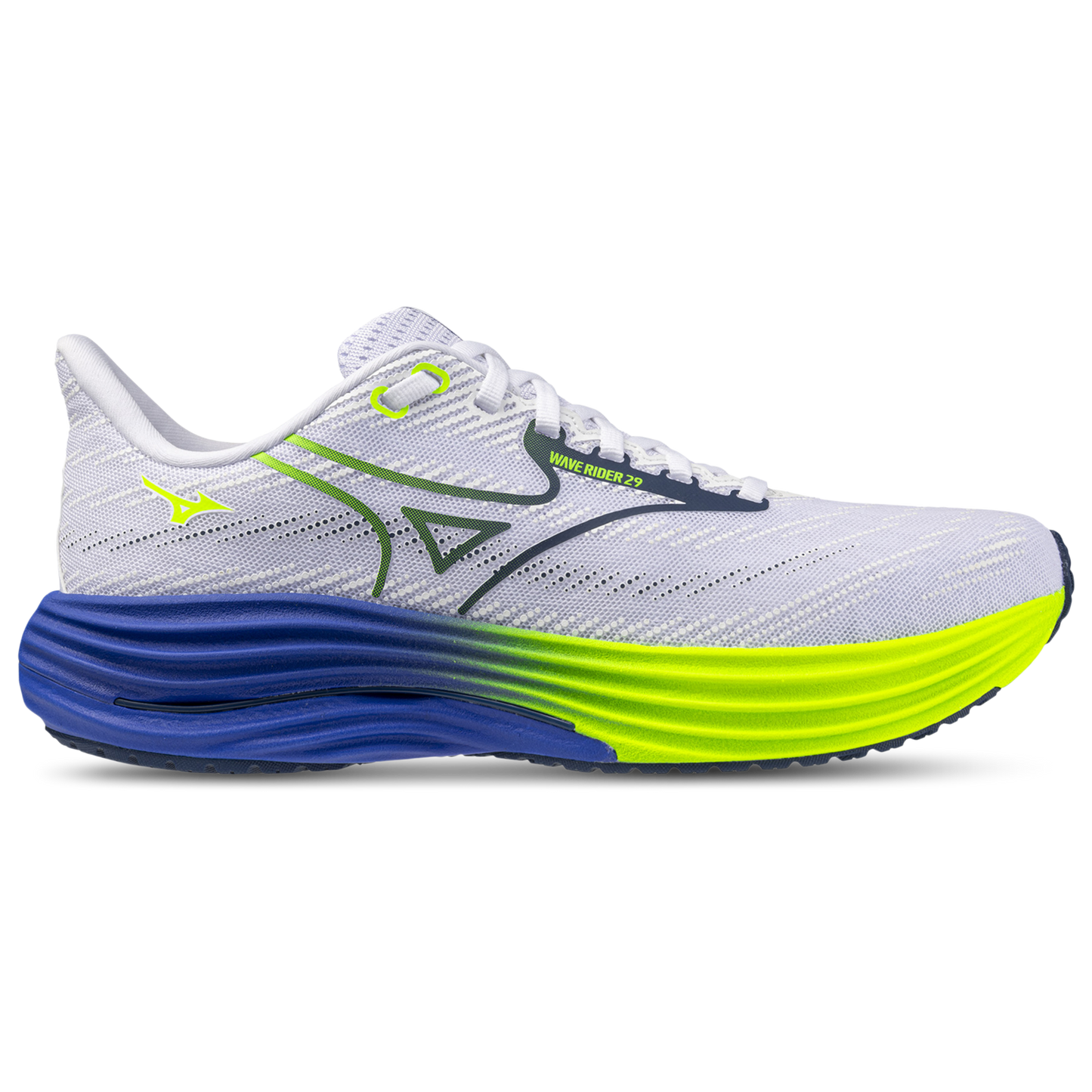 Mizuno Wave Rider 29 Wide - Men's - White/Estate Blue