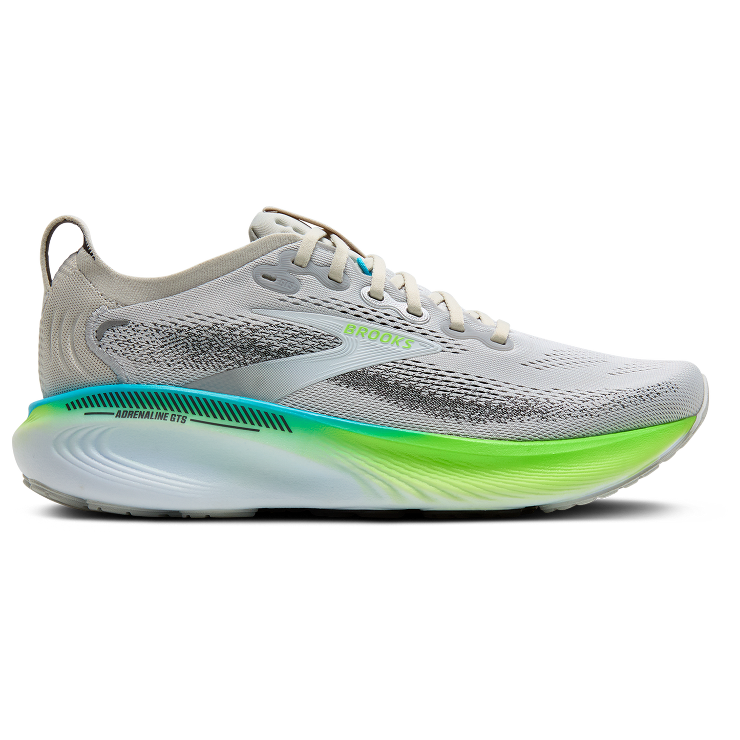 Brooks Adrenaline GTS 25 - Men's - Oyster/Green Gecko/Blue