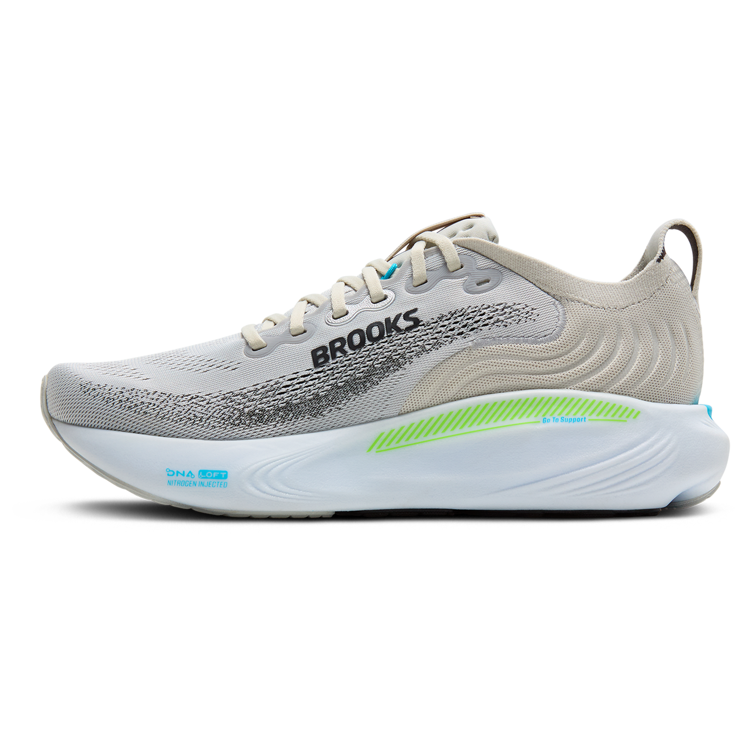 Brooks Adrenaline GTS 25 - Men's - Oyster/Green Gecko/Blue