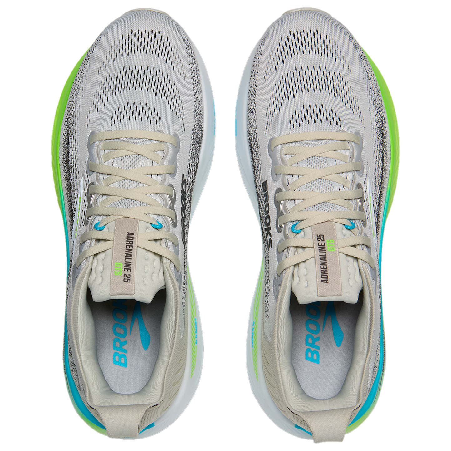 Brooks Adrenaline GTS 25 - Men's - Oyster/Green Gecko/Blue