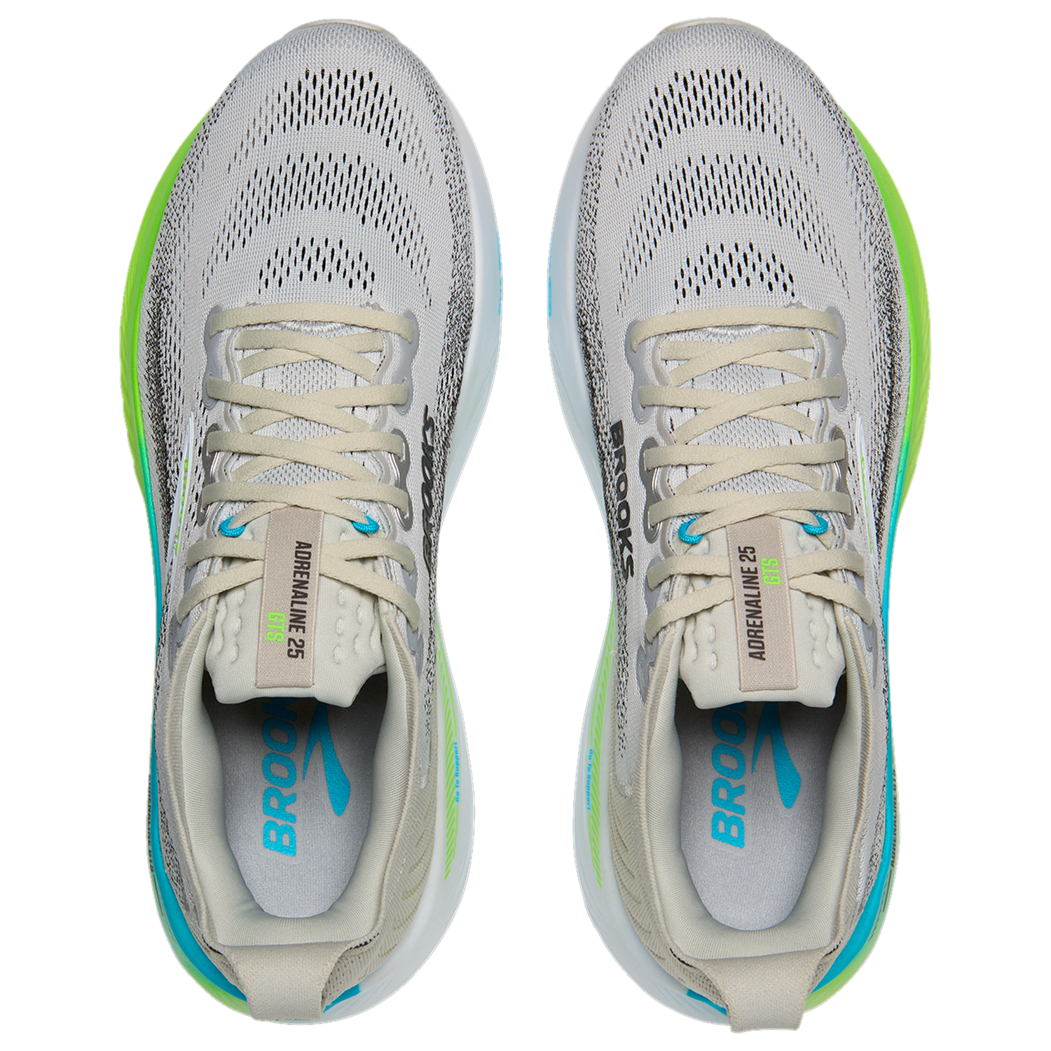 Brooks Adrenaline GTS 25 - Men's - Oyster/Green Gecko/Blue