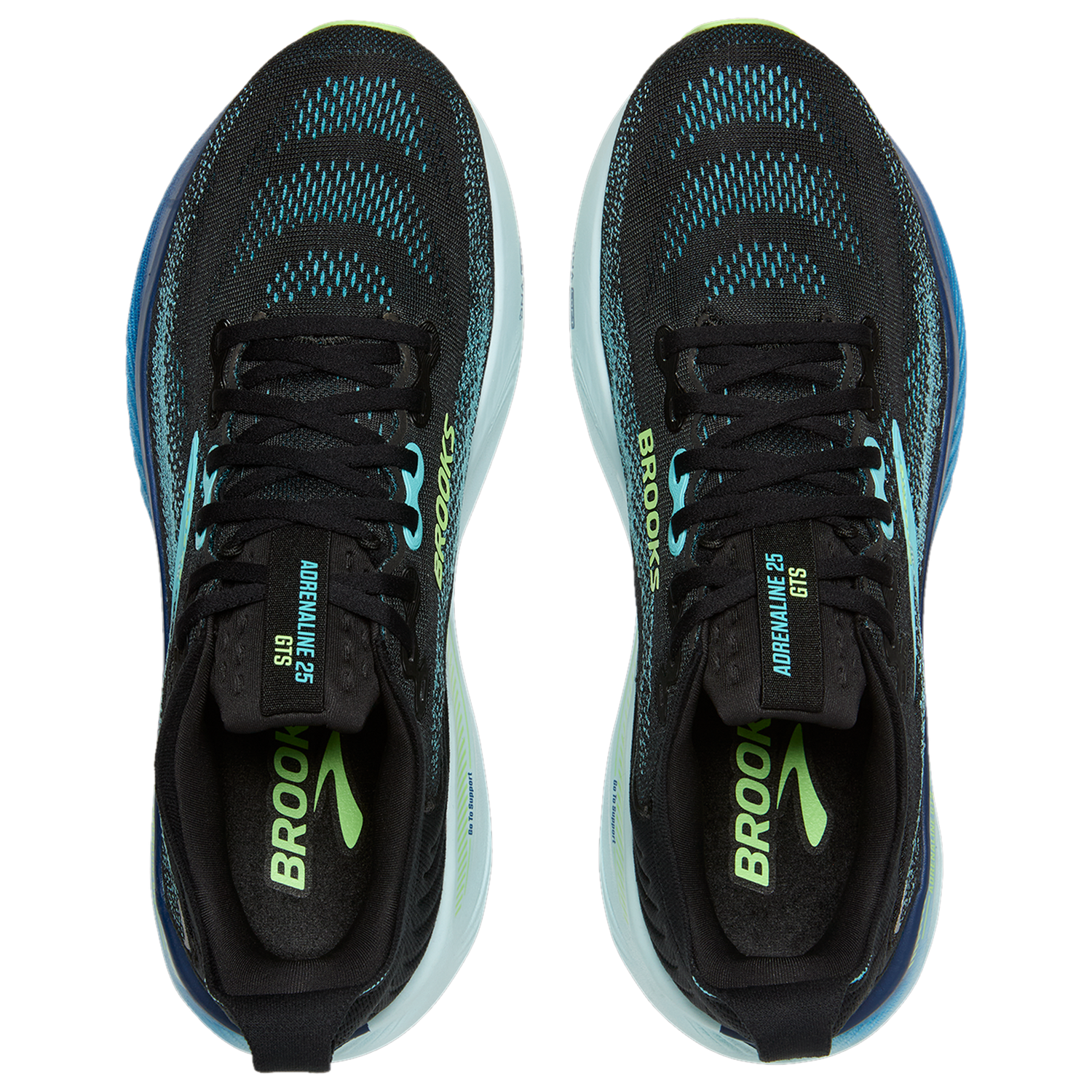 Brooks Adrenaline GTS 25 - Men's - Black/Ipanema/Mint