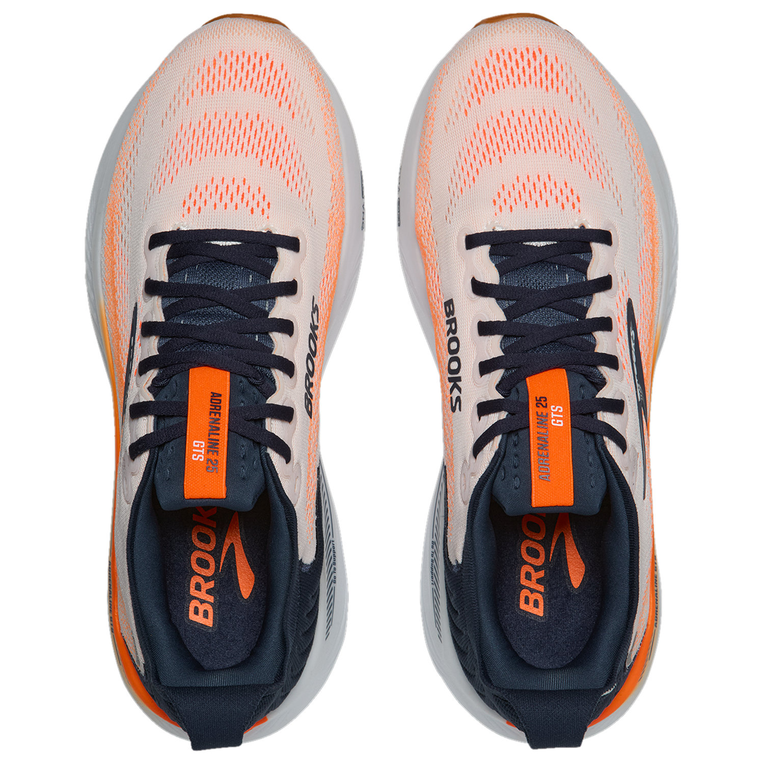 Brooks Adrenaline GTS 25 - Men's - White/Spellbound/Orange