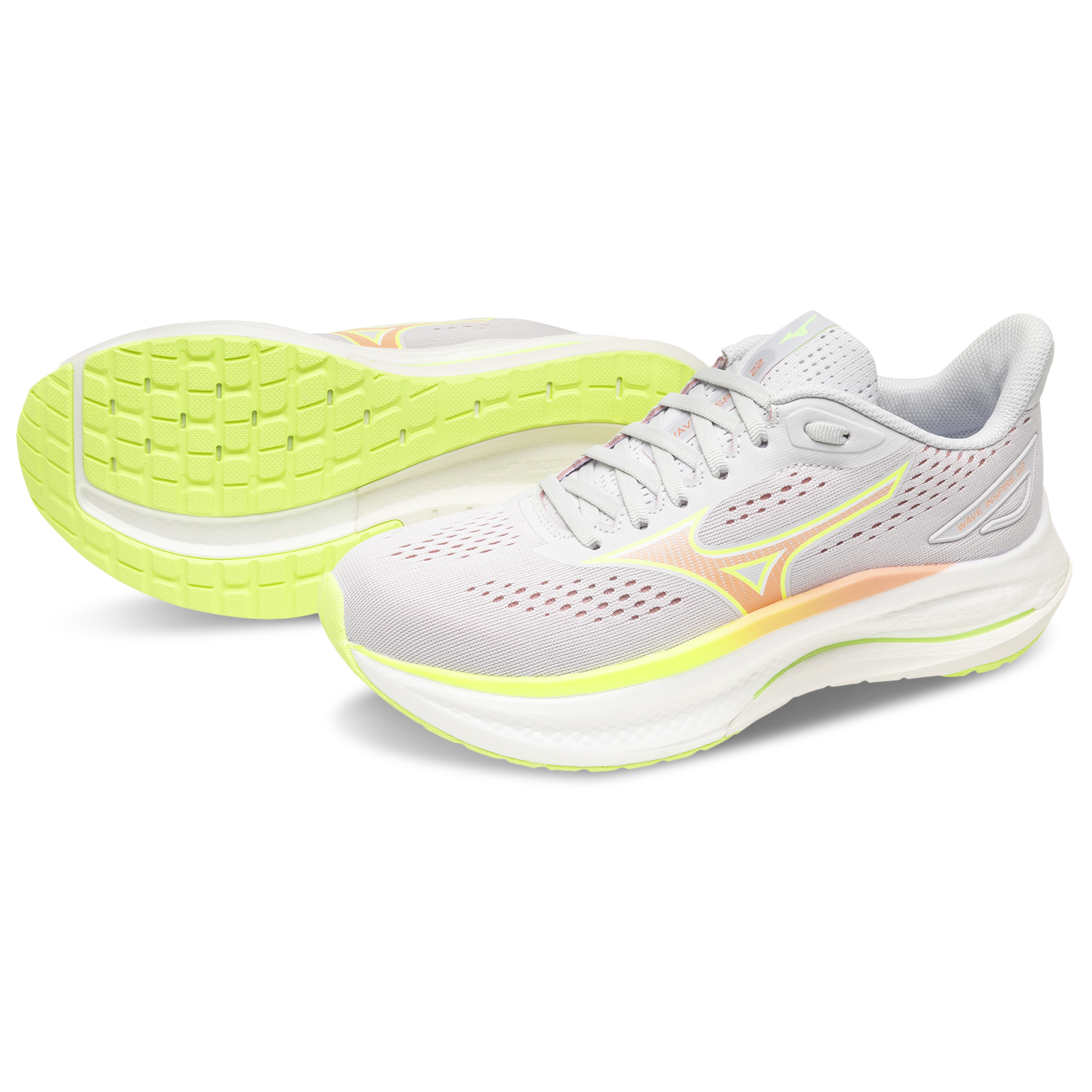 Mizuno Wave Inspire 22 - Women's - Grey/Orange