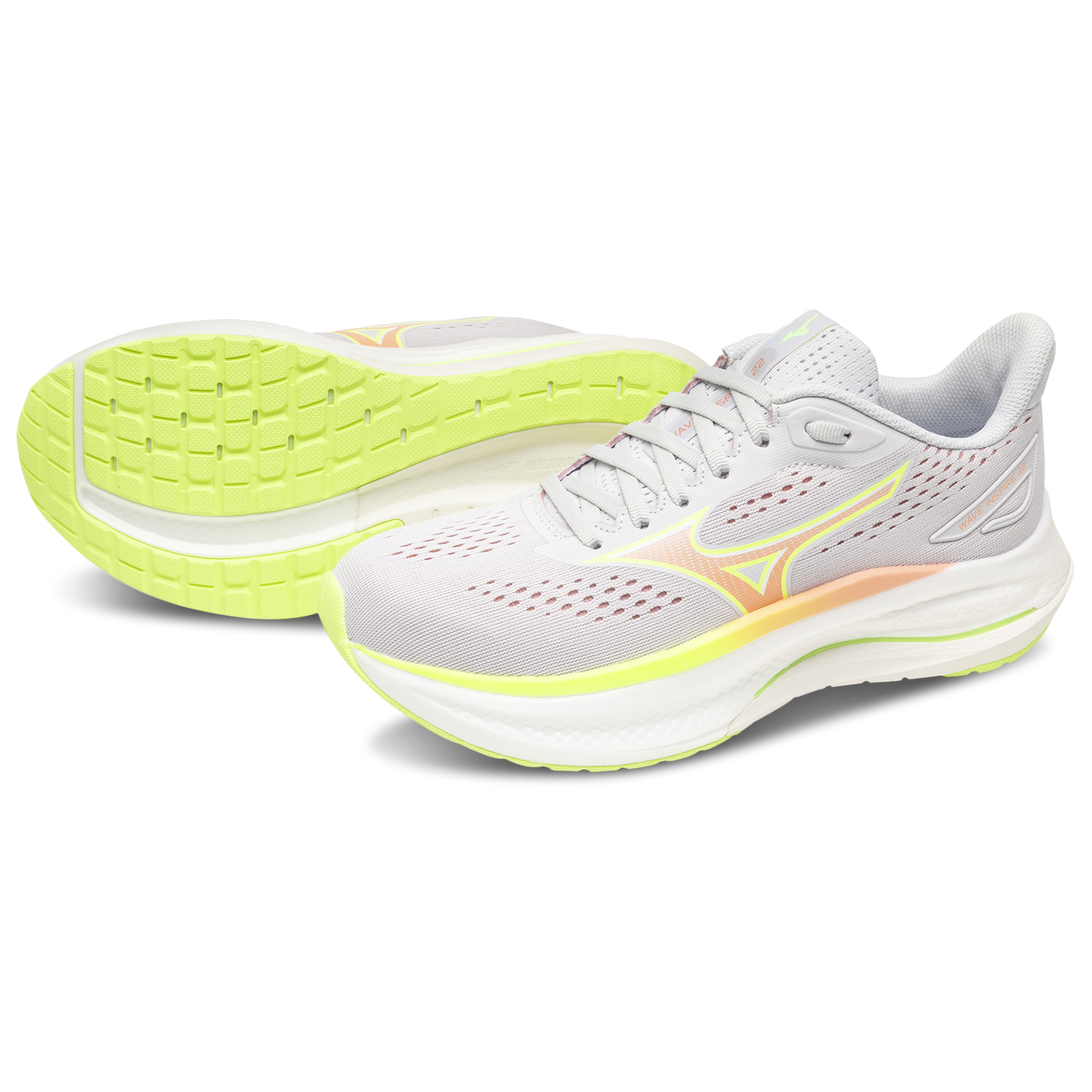 Mizuno Wave Inspire 22 Wide - Women's - Grey/Orange