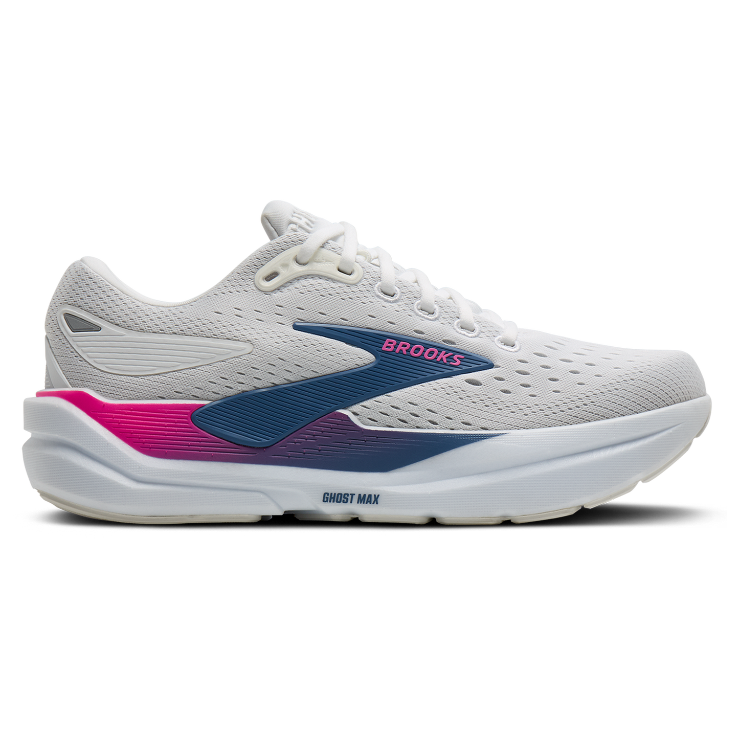 Brooks Ghost Max 3 - Women's - White/Moonlight/Pink