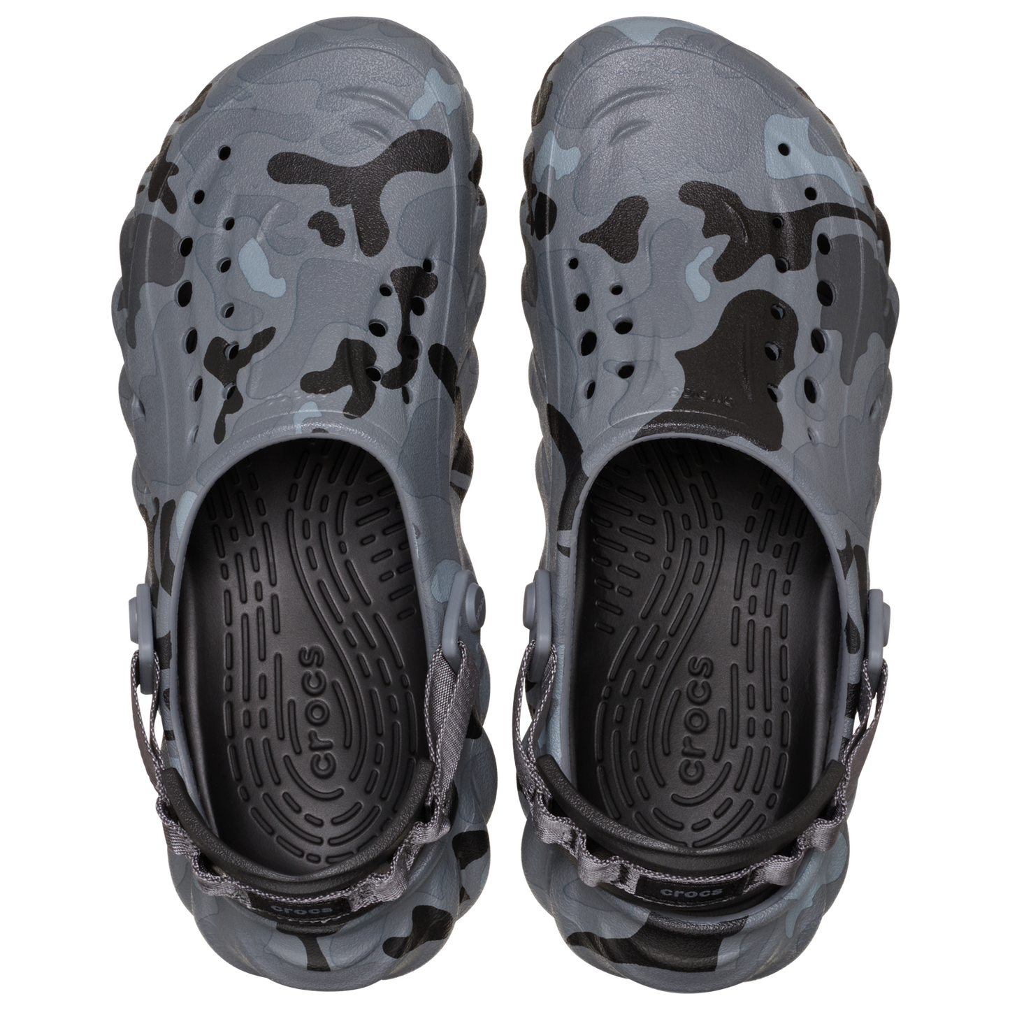 Crocs Echo Clogs Camo - Men's - Black/Black