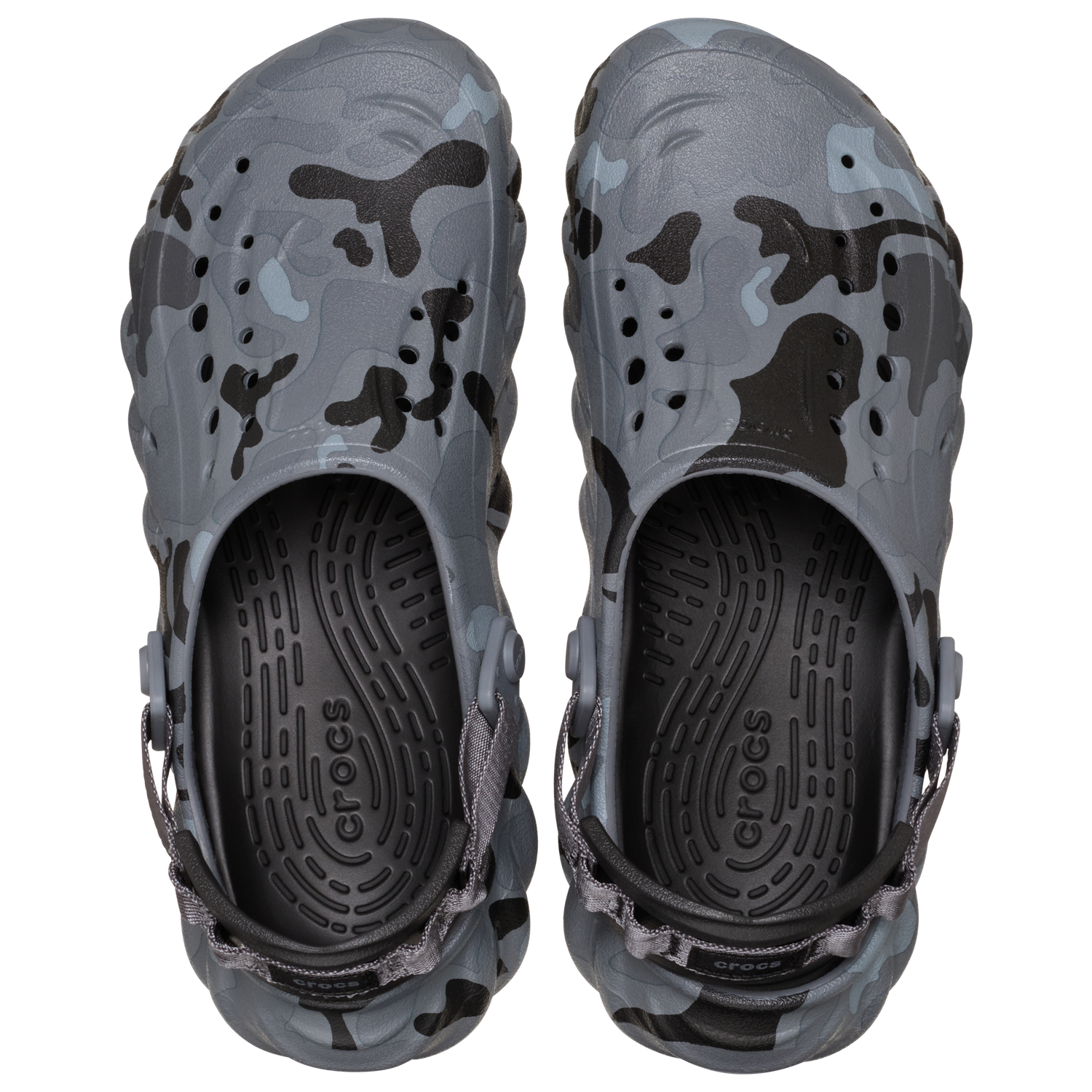 Crocs Echo Clogs Camo - Men's - Black/Black