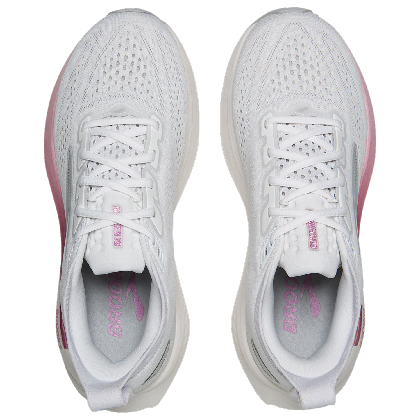 Brooks Glycerin 23 Wide - Women's - White/Harbor Mist/Metallic