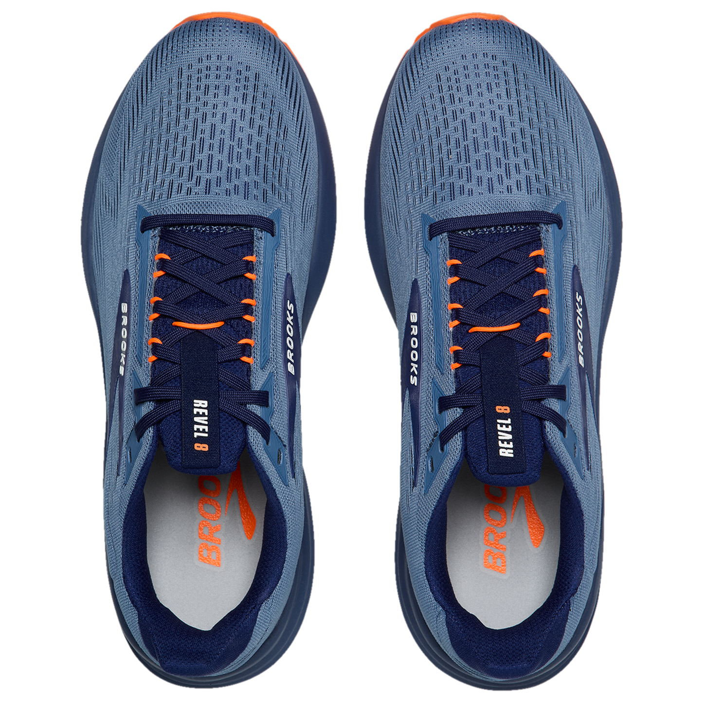 Brooks Revel 8 - Men's - Blue/Blue/Orange