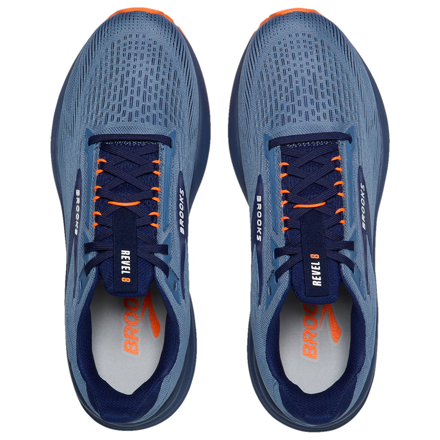 Brooks Revel 8 - Men's - Blue/Blue/Orange