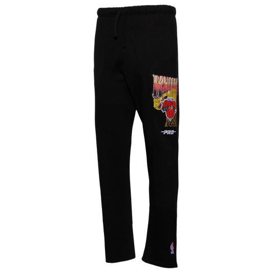 Pro Standard Knicks Gold Hoops Straight Leg Sweatpants - Men's - Black/Multi