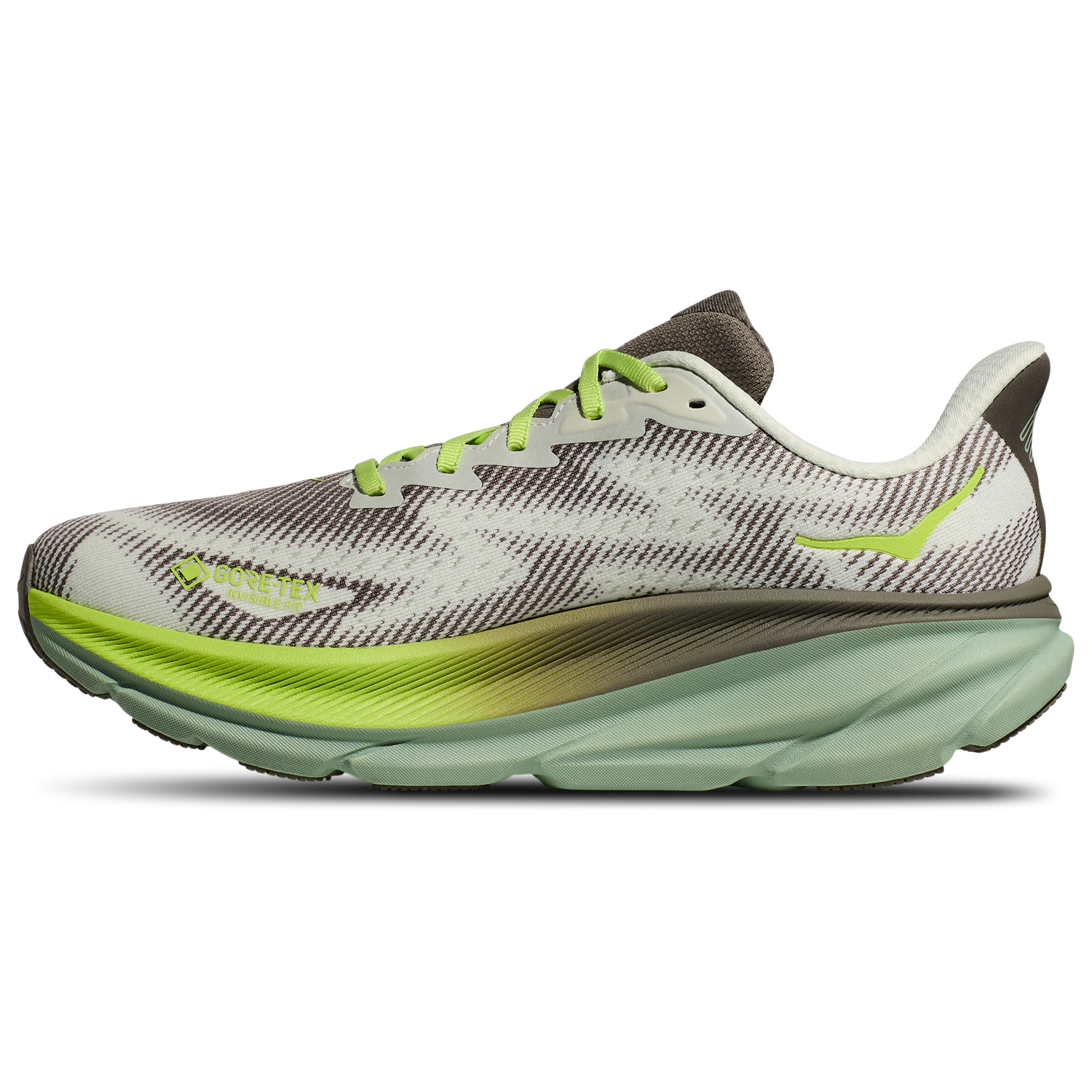 HOKA Clifton 9 GTX - Men's - Grey/Green