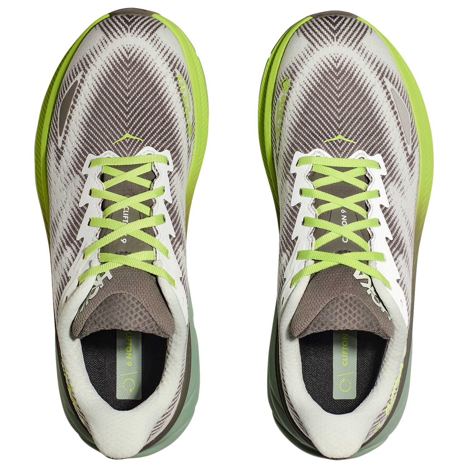 HOKA Clifton 9 GTX - Men's - Grey/Green