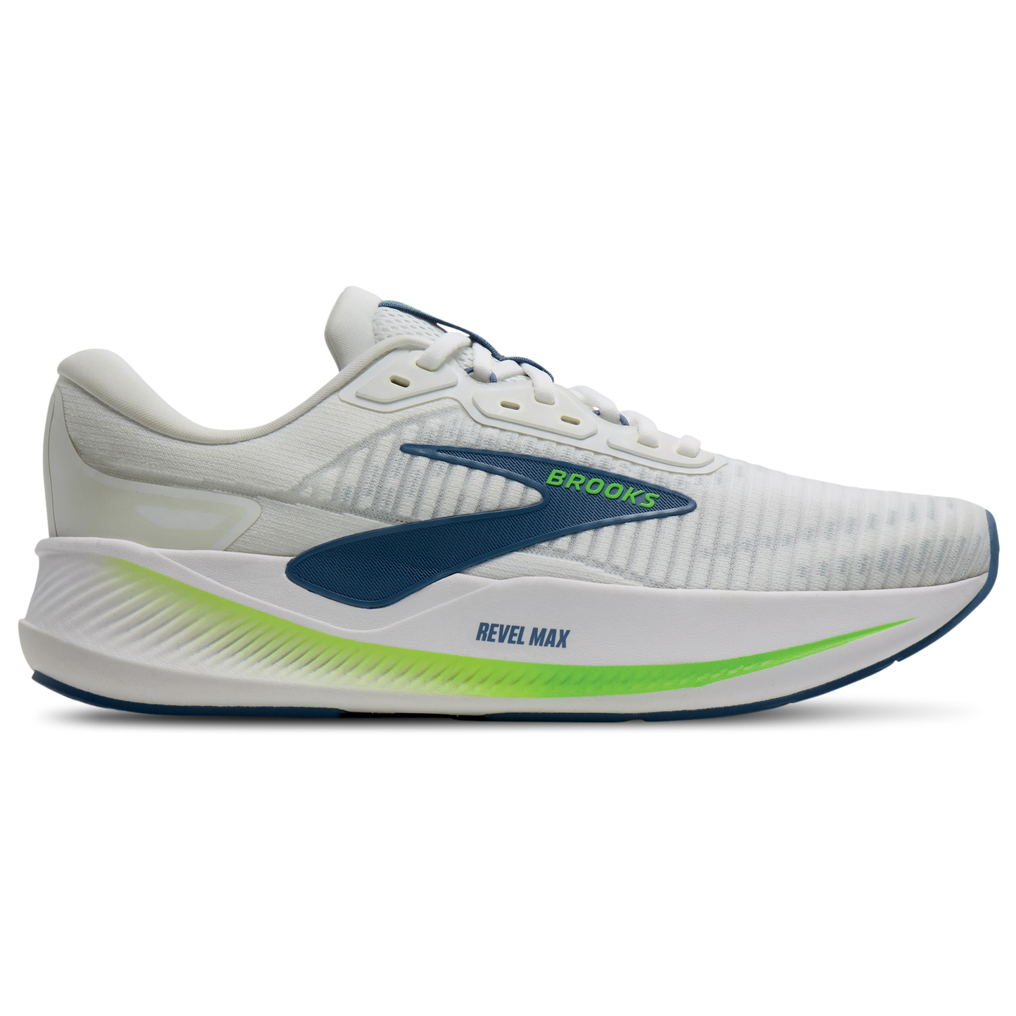 Brooks Revel Max - Men's - White/Moonlight/Green Gecko