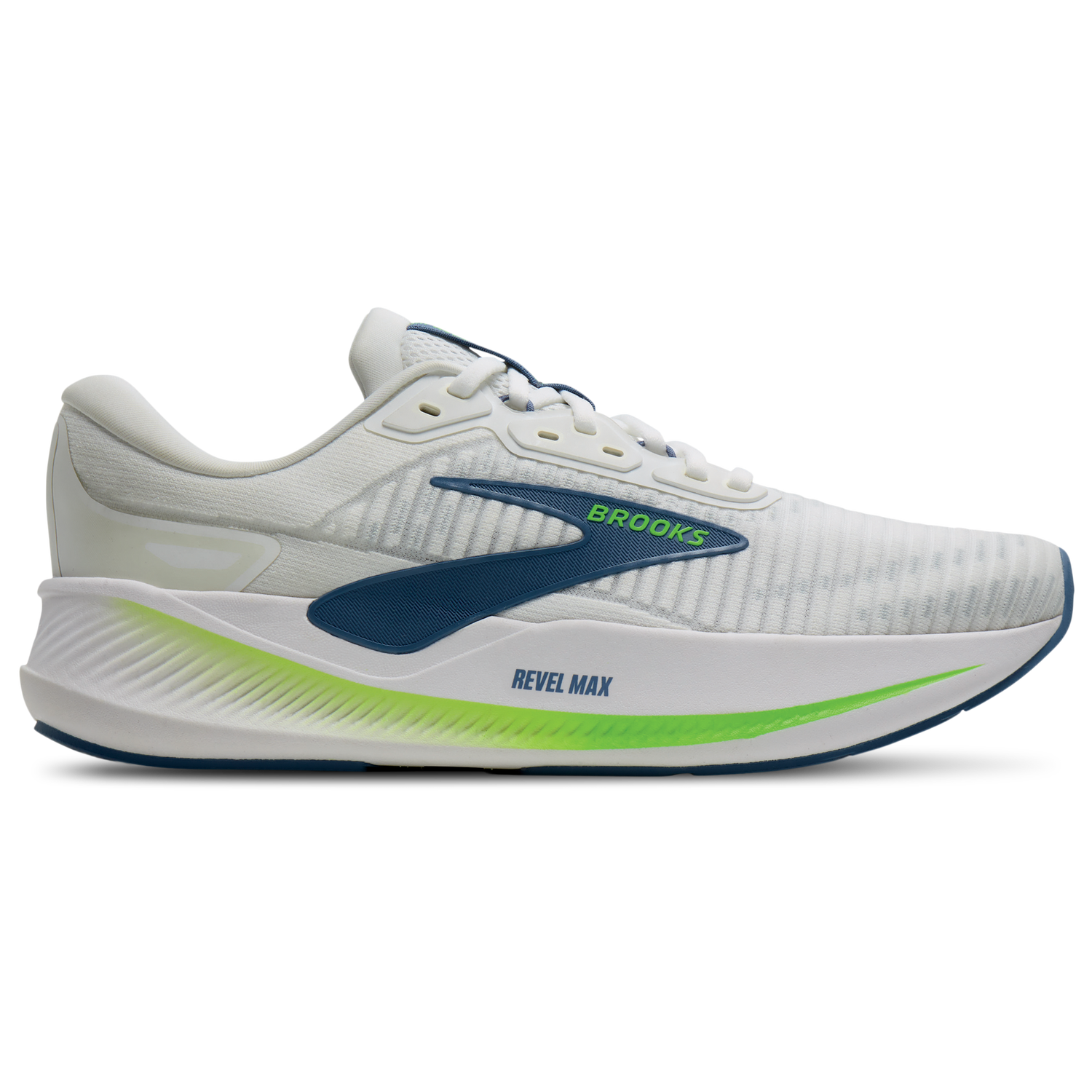 Brooks Revel Max - Men's - White/Moonlight/Green Gecko